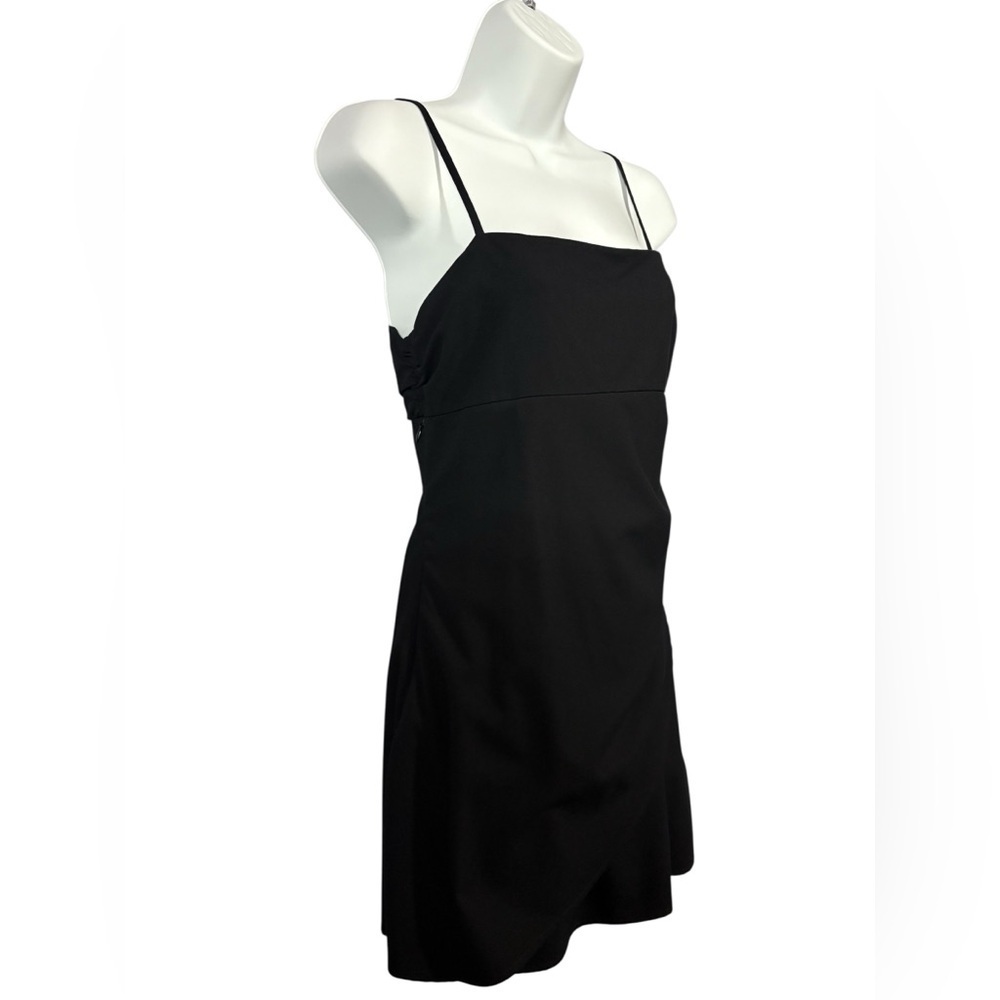 ZARA, Black Mini Dress With Adjustable Open Back, Small - Picture 6 of 11